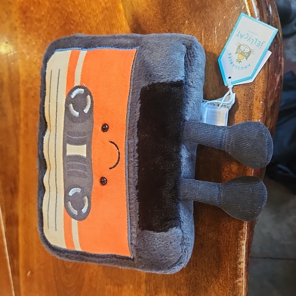 Jellycat Amuseable Cassette Tape 8x7x3" Soft & Plush NWT - Picture 3 of 5
